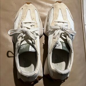 New Balance 327 Sneakers  Cream and White Athletic Shoes